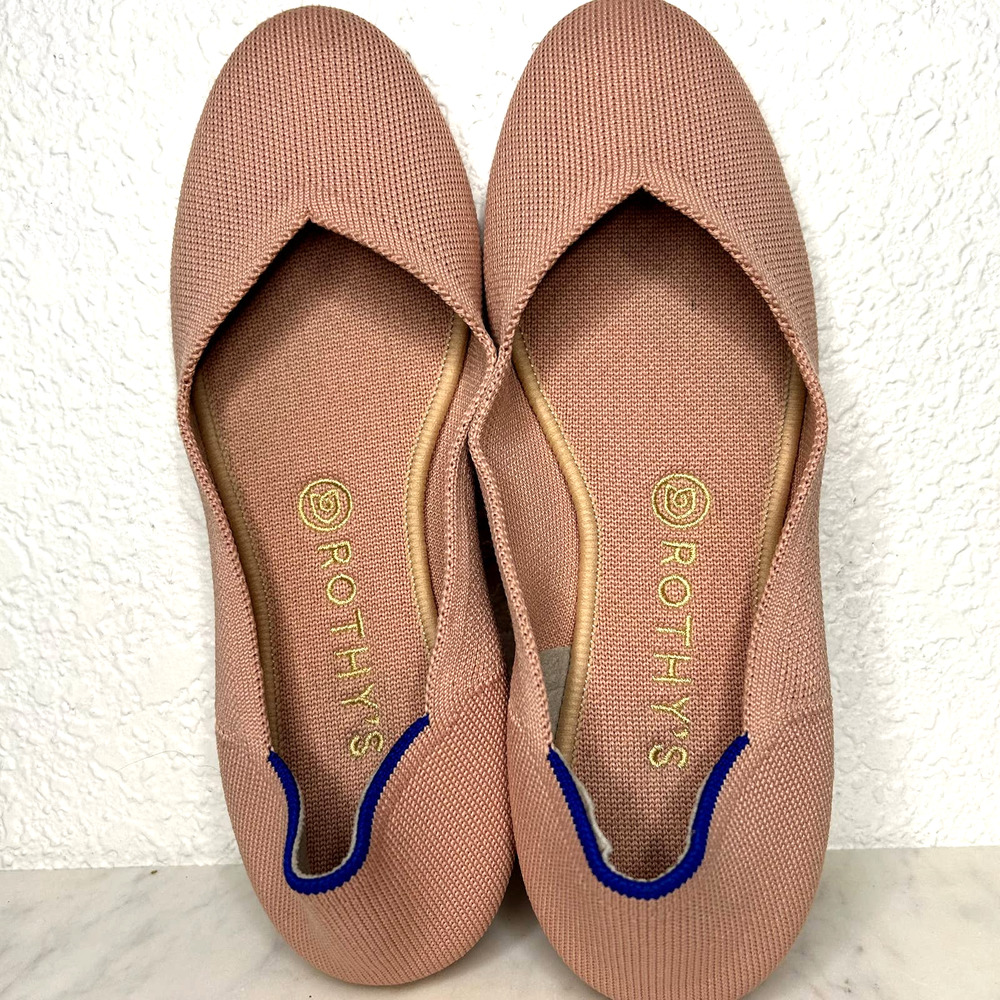 Rothy's The Flat Pink Coral Womens Size 9 Ballet Flat Round Toe Retired
